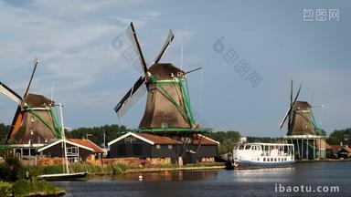 风车磨粉机荷兰场景